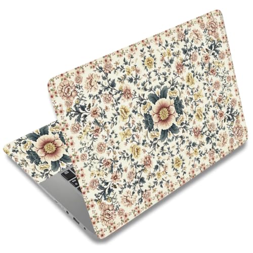 Calcomanías para laptop de vinilo colorido con diseño floral bohemio e impermeable 2