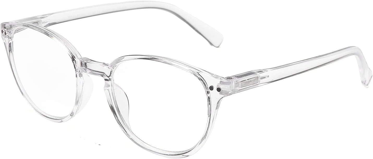 SKYWAY Blue Light Blocking Reading Glasses with Spring Hinges, Round
