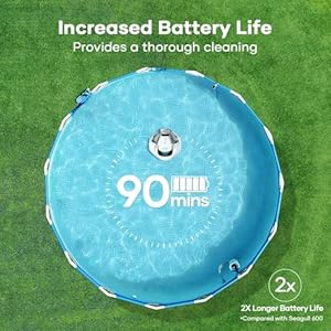 AIPER Cordless Robotic Pool Vacuum, Self-Parking Technology, Portable, Ideal for Above-Ground Flat Pool up to 40 Feet, White AIPER Cordless Robotic Pool Vacuum Self Parking Technology Portable Ideal for Above Ground Flat Pool up to 40 Feet White