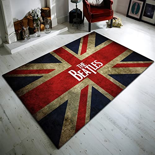 Beatles Rug, Beatles, Fan Rug, Music Rug, British Flag Rug (31”x47”)=80x120cm - Les Beatles, Paul McCartney, John Lennon, RIngo Starr, George Harrison Beatles Rug, Beatles, Fan Rug, Music Rug, British Flag Rug (31”x47”)=80x120cm