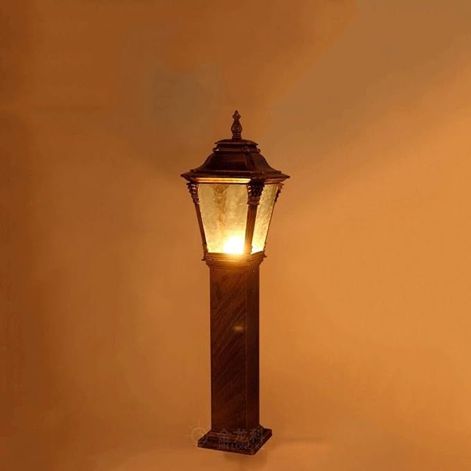 Lámpara de pie clásica impermeable para jardín color bronce miniatura 2