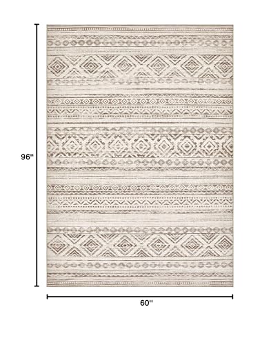 Image of cotiled Boho 5x8 Area Rugs for Living Room: Soft Moroccan Washable Rug