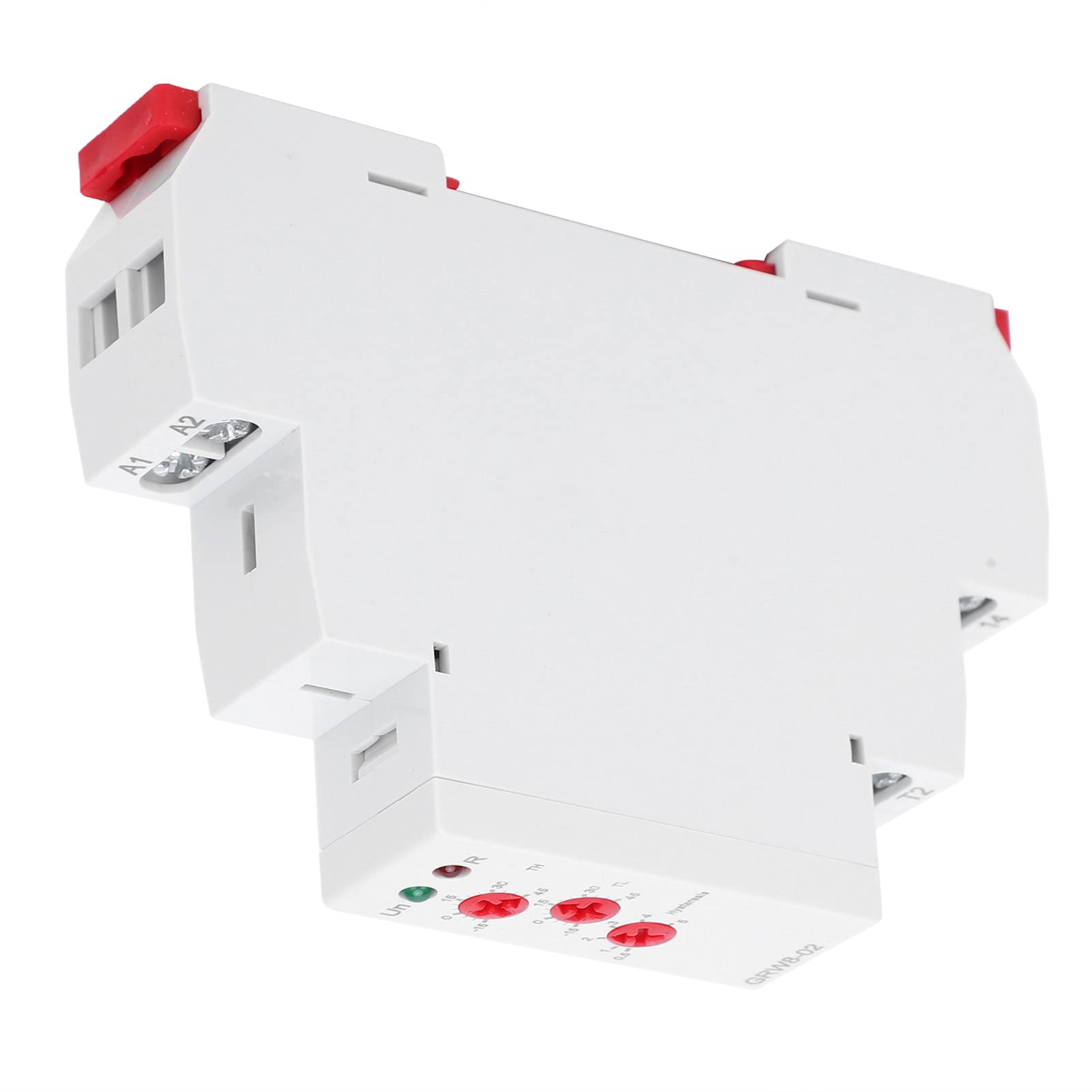 Termostato Digitale GRW8-02 con Sonda per Guida DIN, Regolatore di Temperatura AC/DC 24V-240V con Relè Integrato e Monitor di Controllo