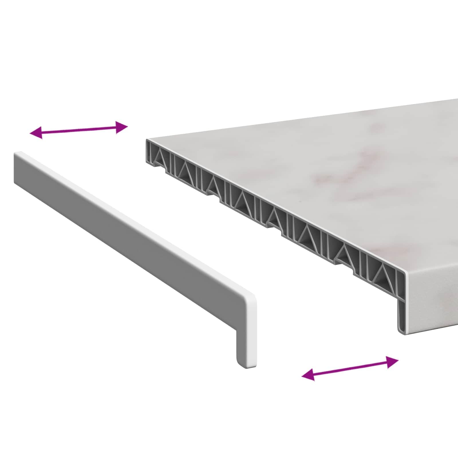 Parapet z PCW 60 x 45 x 4,5 cm