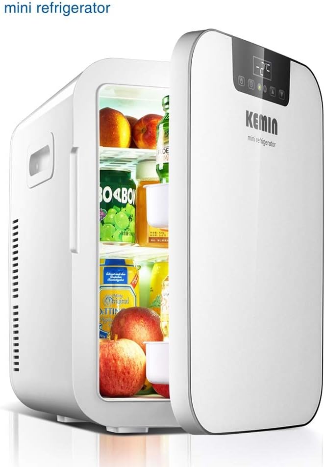 Tx- Mini Fridge 20L Dual-core Mute Digital Display Screen Adjustable Temperature Reefer Cooler Box (Home Office and Car Use)