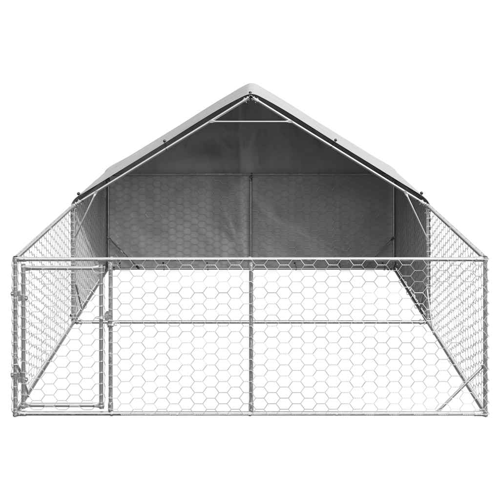 Homgoday Arredo Cuccia per Cani da Esterno con Recinto 5x3x1,9m Acciaio Zincato,Arredo Gabbia Cane Gabbia per Cani da Interno Kennel per Cani Gabbie per Cani Recinto per Cani da Esterno
