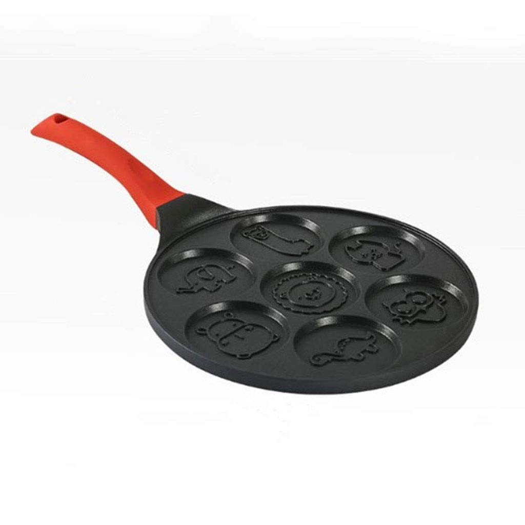 Crêpière mini crêpes 7 moules animaux poêle antiadhésive double couche
