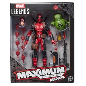Marvel Legends Maximum Series Deadpool, Deluxe Deadpool Comics Collectible 6-Inch Action Figure with 24 Accessories Including X-Force’s Doop