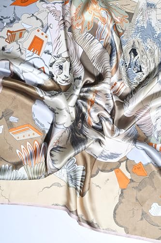 Silk Scarf for Women 100% Mulberry Medium 35" x 35" Gift Packed4