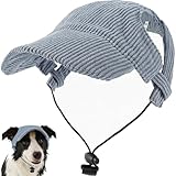 Gorra de béisbol para mascotas con agujeros para las orejas, sombrero de visera multicolor con cuerda de silicona antideslizante ajustable, sombrero de visera de playa para cachorros, gatitos, verano