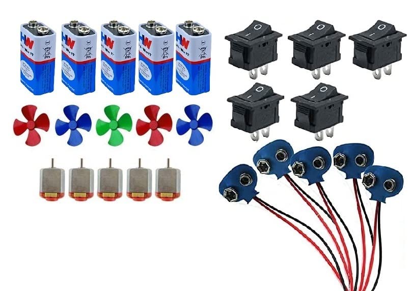 SOOTRA COMBO OF School Science Electronic Project kit (5 MOTOR+5 BATTERY+5 FAN+5 SWITCH+5 BATTERY CLIP) Total 25 Items Combo Pack (Multicolor) (B0BHPJQY3T) Amazon Price History, Amazon Price Tracker