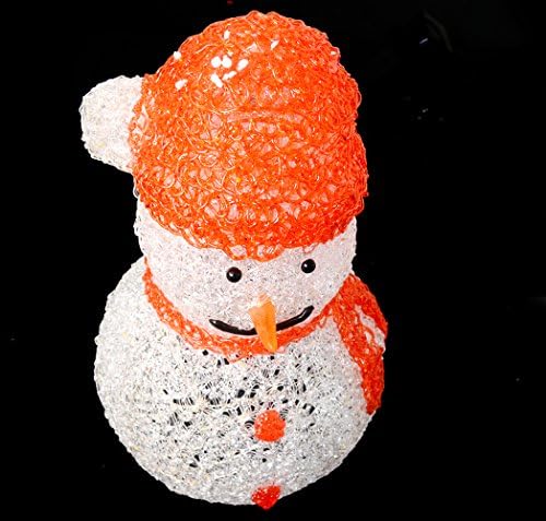 QCLED NEW Christmas Holiday Snowman Solar-Powered Landscape Pathway Lights Party Solar Light Yard Decoration-warm white