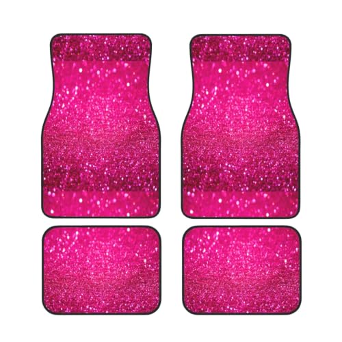 Alfombrillas de coche antideslizantes en neopreno rosa brillante protegen el suelo del vehículo