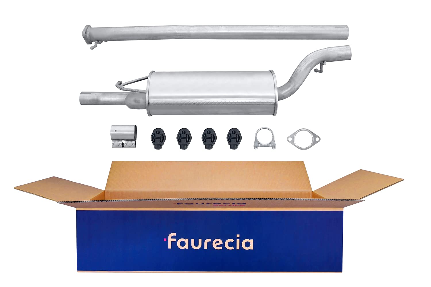 HELLA 8LB 366 020-871 Vorschalldämpfer - Easy2Fit® Kit - vorne - zweiteilig - Set mit Anbauteilen