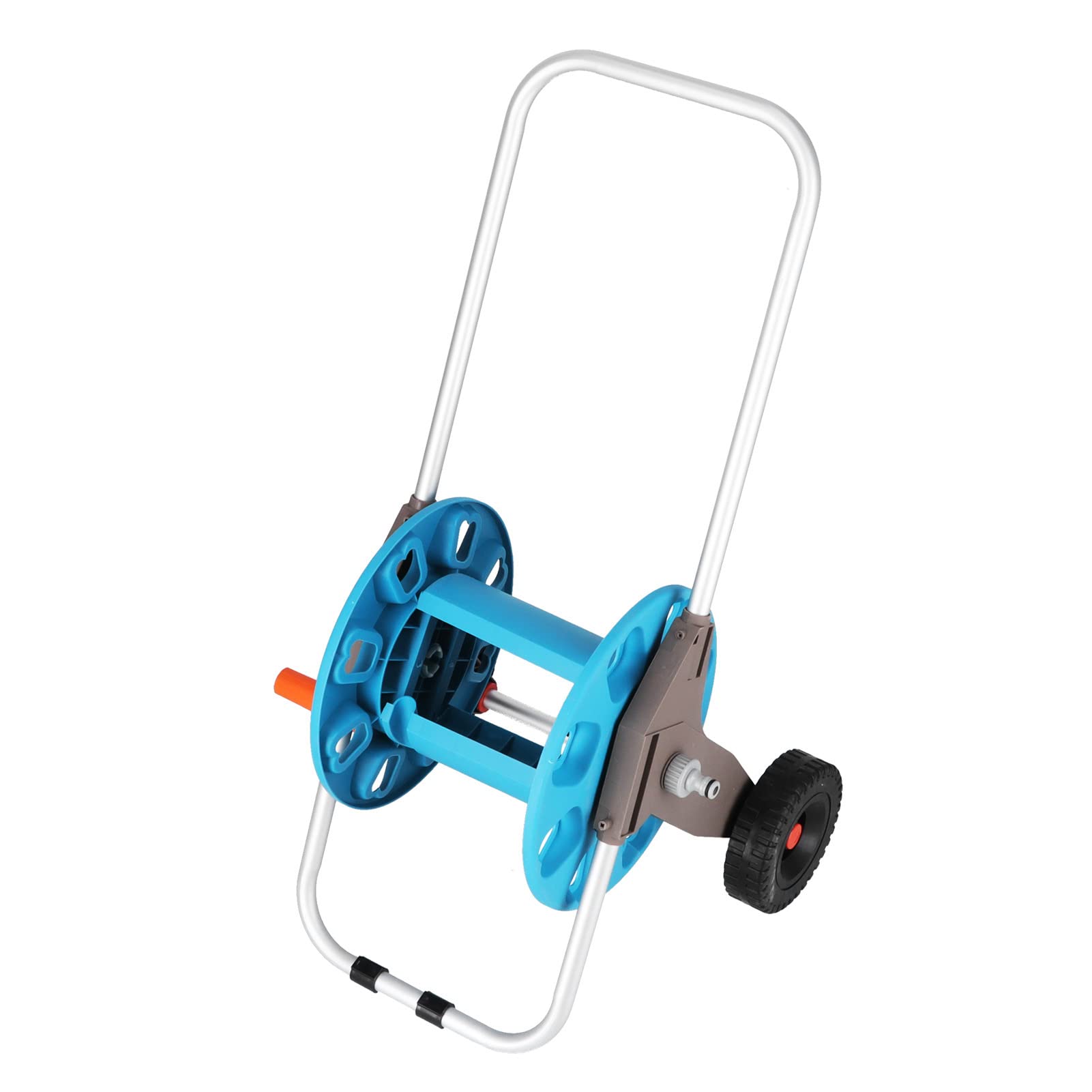 Carrete de Manguera de Jardín Portátil, Enrollador de Tubería de Agua Estable para Uso en Riego, Césped y Jardín, Material de Tubo de Aluminio ABS+PP+