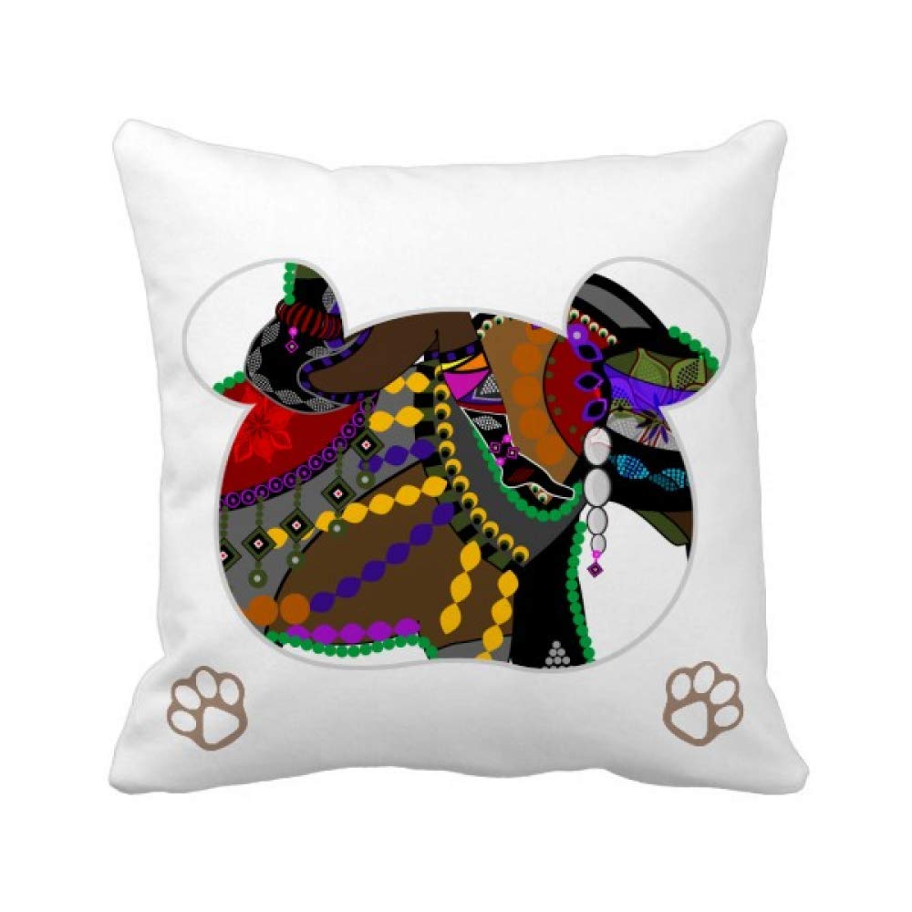 Housse de coussin éléphant en tissage traditionnel haut de gamme