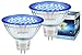 Price comparison product image 2 x 12v LED MR16 Blue 3w Low Voltage Spot Light Bulb GU5.3