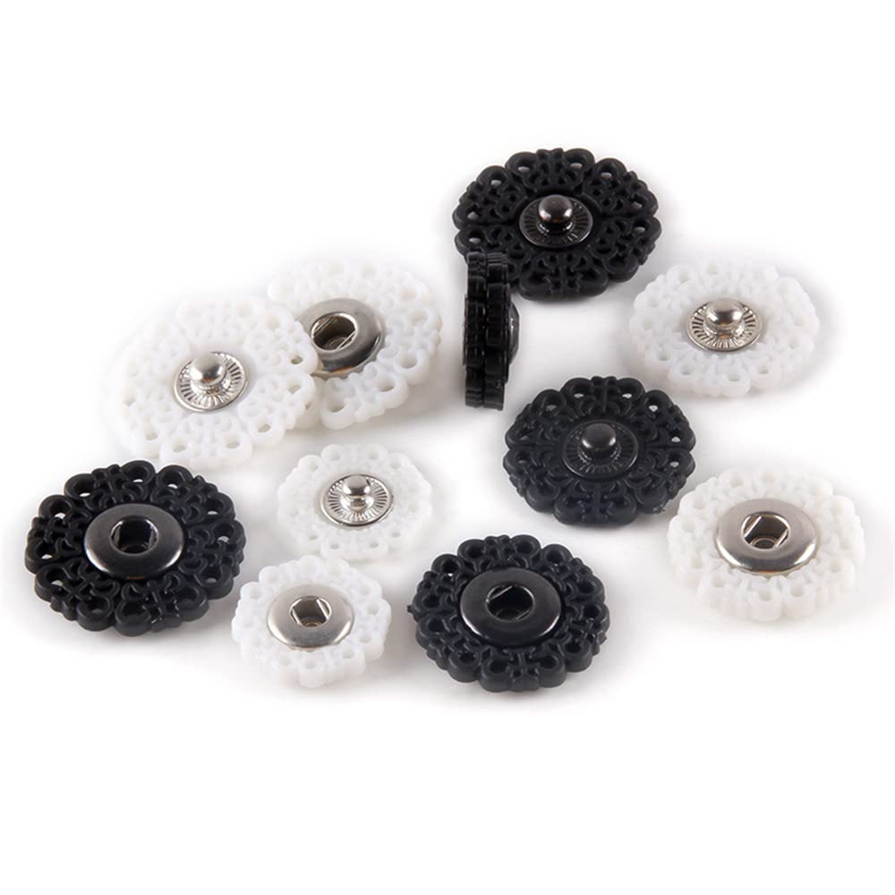Guziki do ubrań, ozdoby, 50 zestawów 18 mm Przyszyte zatrzaski Zapięcia Puste zatrzaski Guziki do robienia na drutach Szycie Crafting Dziecięce kardigany Płaszcze Dżinsy Ubrania Dekoracyjne DIY Biały