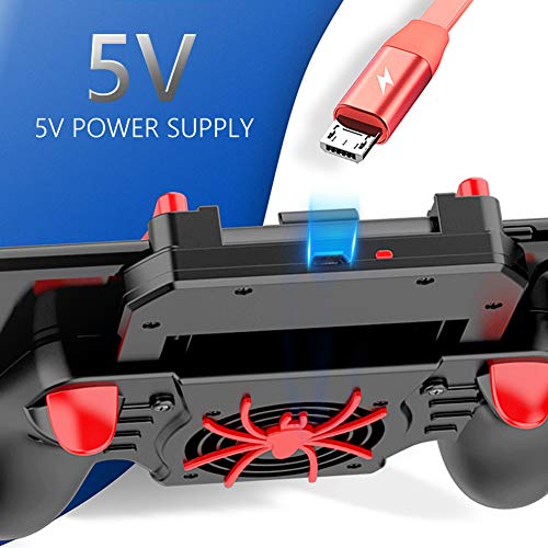 DishyKooker Game Controller Lightweight Game Playing Elements Trigger Fire Button Portable with Cool