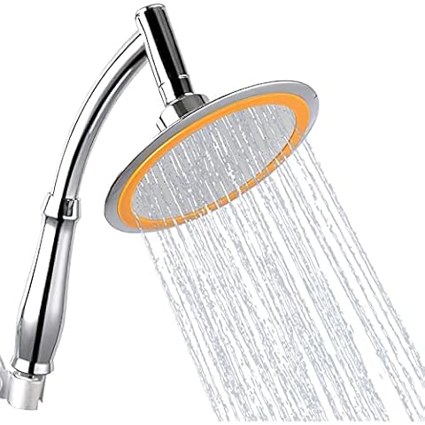 6 Inches Shower Head, Yideng 2 Shower Modes Handheld Rain Spray Shower High Pressure 360°Angle Adjustable Round Fixed Mount Shower Head Lightweight Top Spray Rainfall Shower Heads for Home Hotel Cover