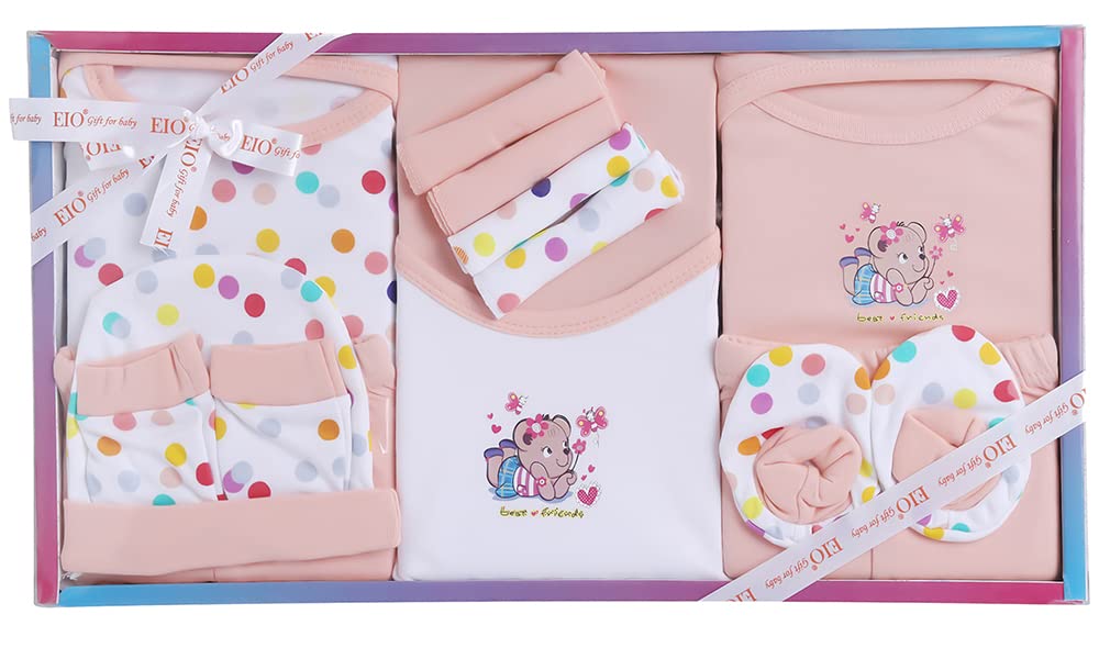 EIO New Born Baby Gift Set -13 Piecess (Peach)-image-26