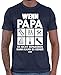 HARIZ Herren T-Shirt Wenn Papa Es Nicht Reparieren Kann Kann Es Keiner 3 Papa Geburtstag Plus Geschenkkarte Navy Blau L