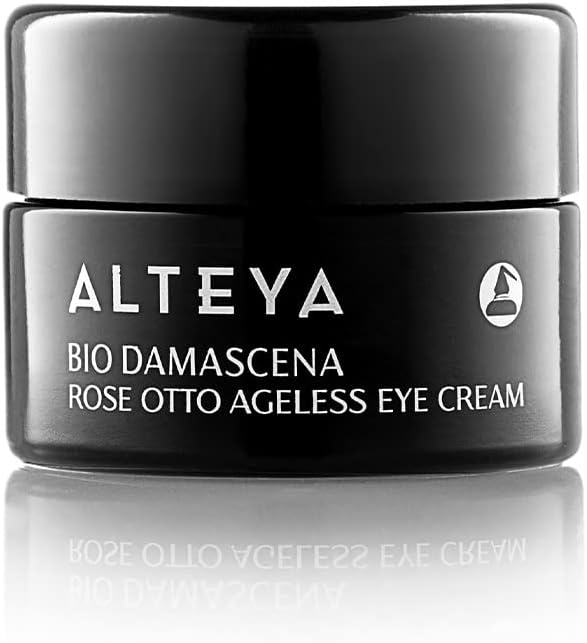 Alteya Organic Ageless Rose Eye Cream 15ml - NaTrue Certified Organic - Based on Organic Therapeutic Grade Bulgarian Rose Essential Oil (Rosa Damascena)