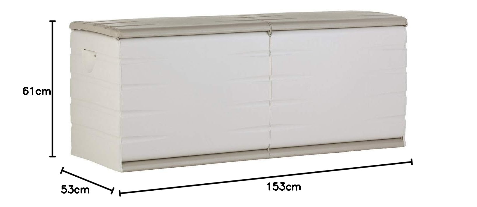 Plastiken Space Save Baúles, Plástico, Beige, 153x61x53 cm