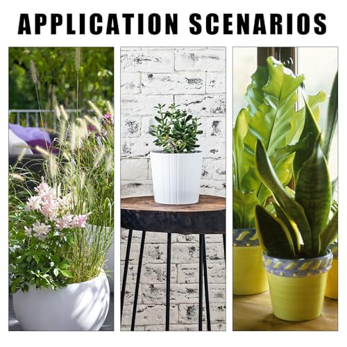Support pour pots de fleurs marron bois pour déplacer sans effort - 8