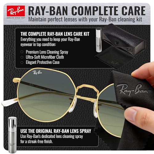 Image of Ray-Ban RB3565 JACK Square-Round Shaped Sunglasses for Men & Women with Official RAYBAN Eyewear Kit