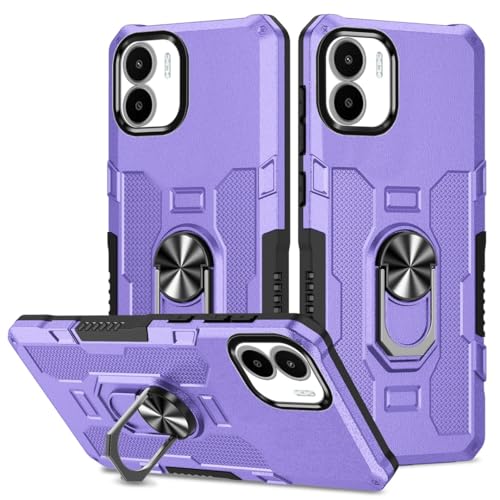 Coque Xiaomi Redmi A1 antichoc rigide violette avec anneau support