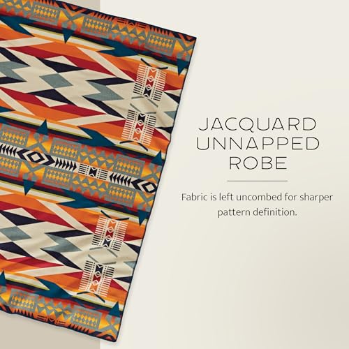 Image of Pendleton Jacquard Unnapped Blanket, Wool Cotton Blend, Reversible, 64 x 80