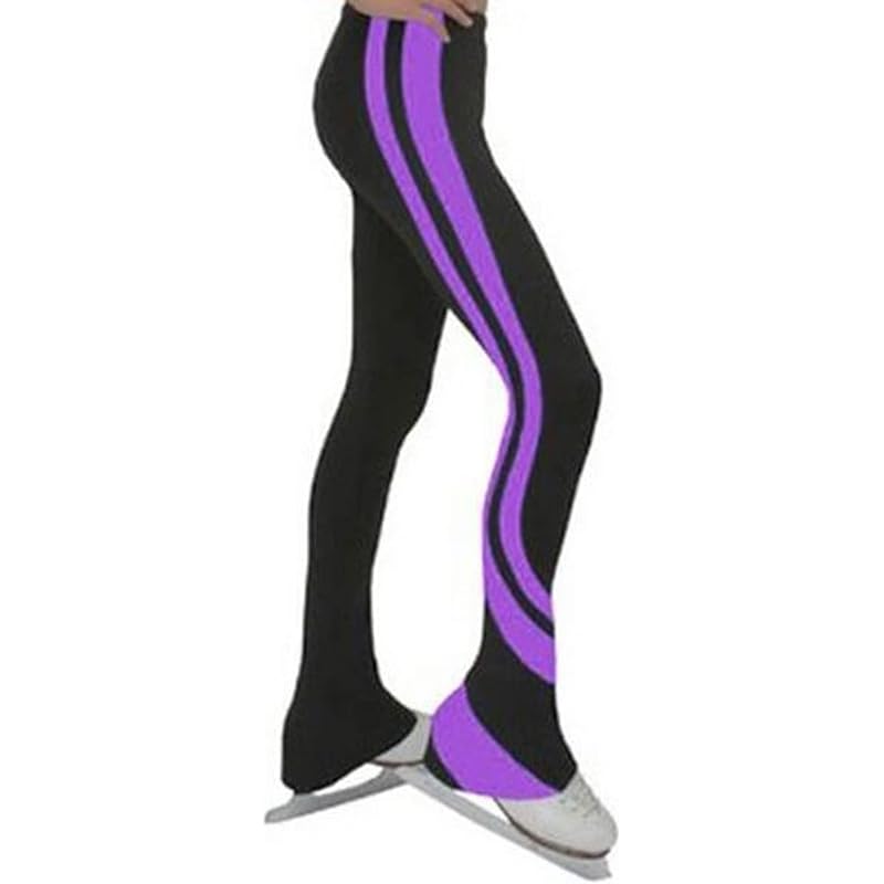 ファッション 可愛すぎるフェミニンデザイン ガールアイスフィギュアスケートパンツ 女性トレーニングコンペティション用ロングパンツ ウォームフリース アイススケート体操 Color Purple Size 1cm Ozpflc7oxe Tritop Com Br