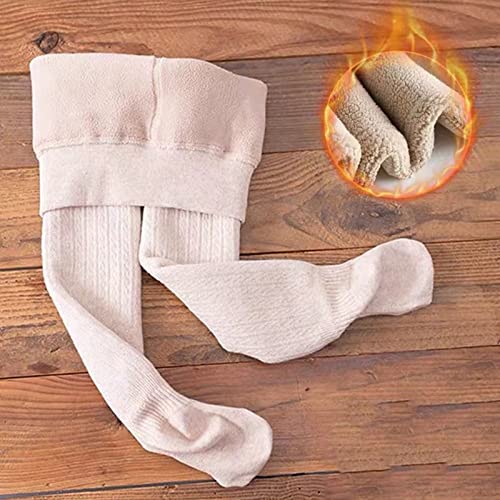 Cable Knit Tights for Toddler and Girls Fleece Lined Leggings Soft Cotton Stockings Winter Warm2