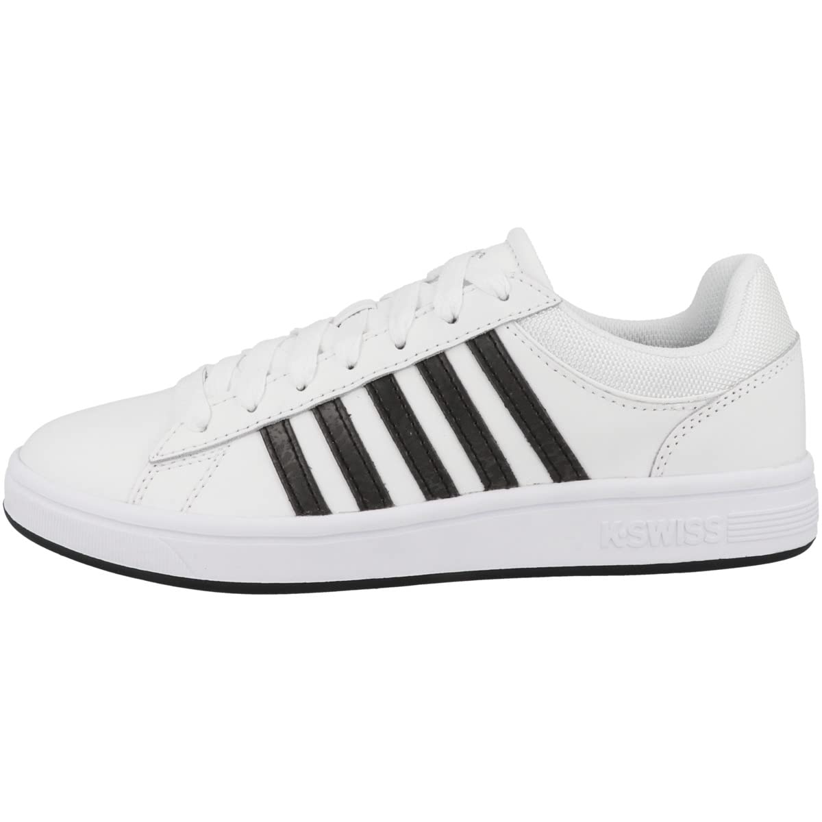 K-Swiss Women's Court Winston Sneaker, White Black Panther, 8 UK