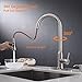 Touch Kitchen Faucet,KEER Smart Kitchen Sink Faucet with Pull Down Sprayer, Touch on Activated Kitchen Bar Sink Faucet Brushed Nickel, Stainless Steel (Brushed Nickel)