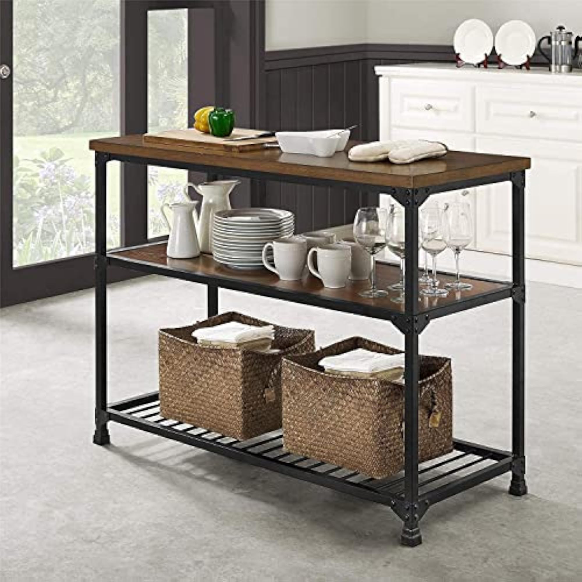 Classic Kitchen Island Multifunction Serving Trolley