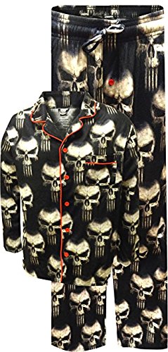 Mad Engine Mens The Punisher Modern Flannel Traditional Pajama2