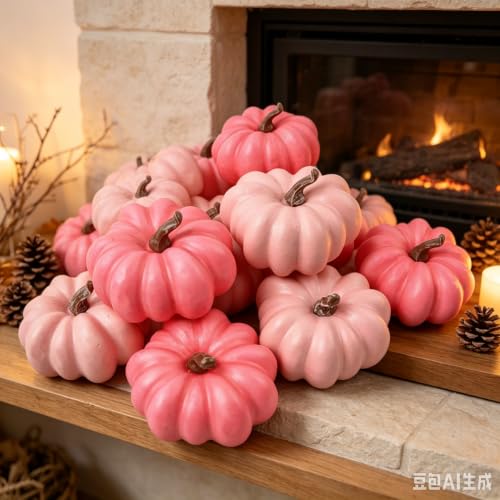 16 Pcs Artificial Plastic Pumpkins for Thanksgiving Halloween Centerpiece - image 5