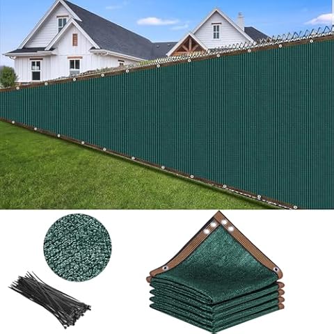Privacy Fence Screen Green Garden Privacy Fence Panels Covering Chain Link Garden Fence Heavy Duty Gardens Windscreen Fencing Mesh for Outdoor Balcony Backyard Deck Porch Patio (6.5 x 50 ft) Cover