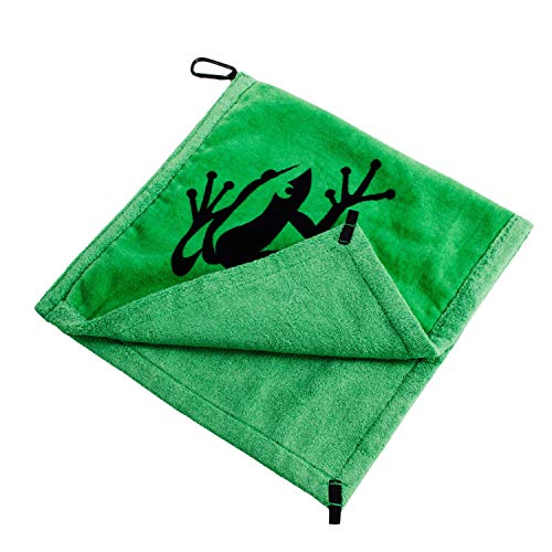 Frogger Golf Amphibian Wet/Dry Golf Towel, Black/Grey