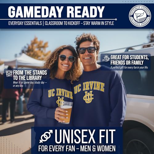 Image of NCAA College Sweatshirt Fleece Crewneck Pullover for Men and Women | Officially licensed NCAA college gameday crewneck pullover - 9 oz fleece lined sweatshirt with arch and logo design