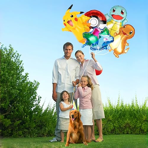Biuebinc Luftballons Geburtstag Luftballons Birthday Deko Ballon Geburtstagsdeko Folienballons Partydeko Partyzubehör (PKM-5PC)