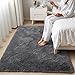 Zentavio Area Rugs for Living Room Grey Rugs for Bedroom 4x6 Carpet Fluffy Furry Soft Shag Aesthetic Plush High Pile Gray Throw Rug for Nursery Kids Room Dorm