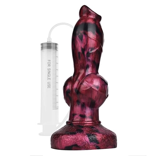 Gode fantaisie d'éjaculation NNSX,le gros nœud Jove avec fonction giclante,jouet sexuel flexible en silicone avec ventouse puissante pour une exploration sensuelle anale et vaginale (bordeaux) - Bordeaux