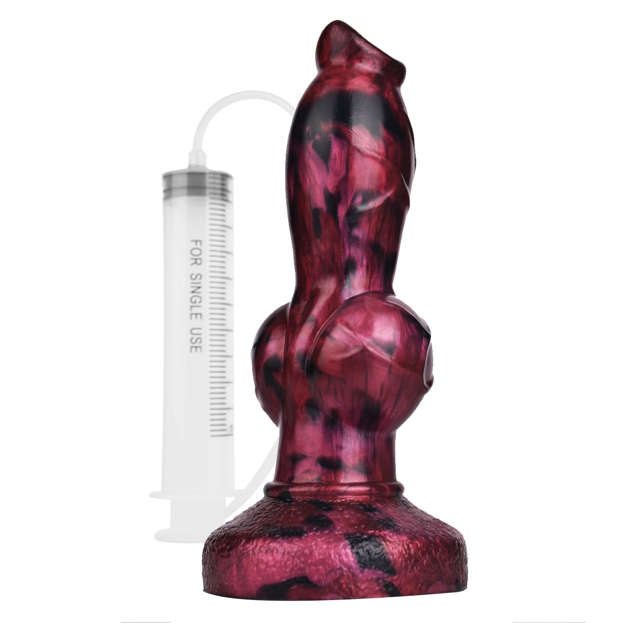 Consolador fantasía eyaculaton, el gran nudo Jove con función squirting, juguete sexual de silicona flexible con fuerte ventosa para la exploración sensual anal y vaginal
