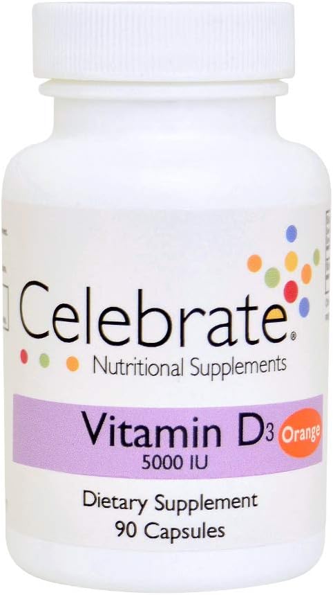 Celebrate Vitamin D3 5000 IU - Orange - 90 Count