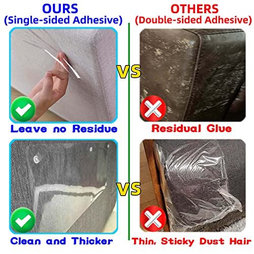 LYNTIMO Cat Scratch Deterrent - Pacote com 10, GG 45,8 cm x 30,8 cm não deixe adesivos protetores de