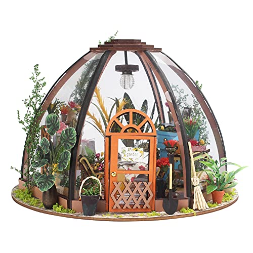 Maison de poupée miniature en bois fleurie à fabriquer soi-même