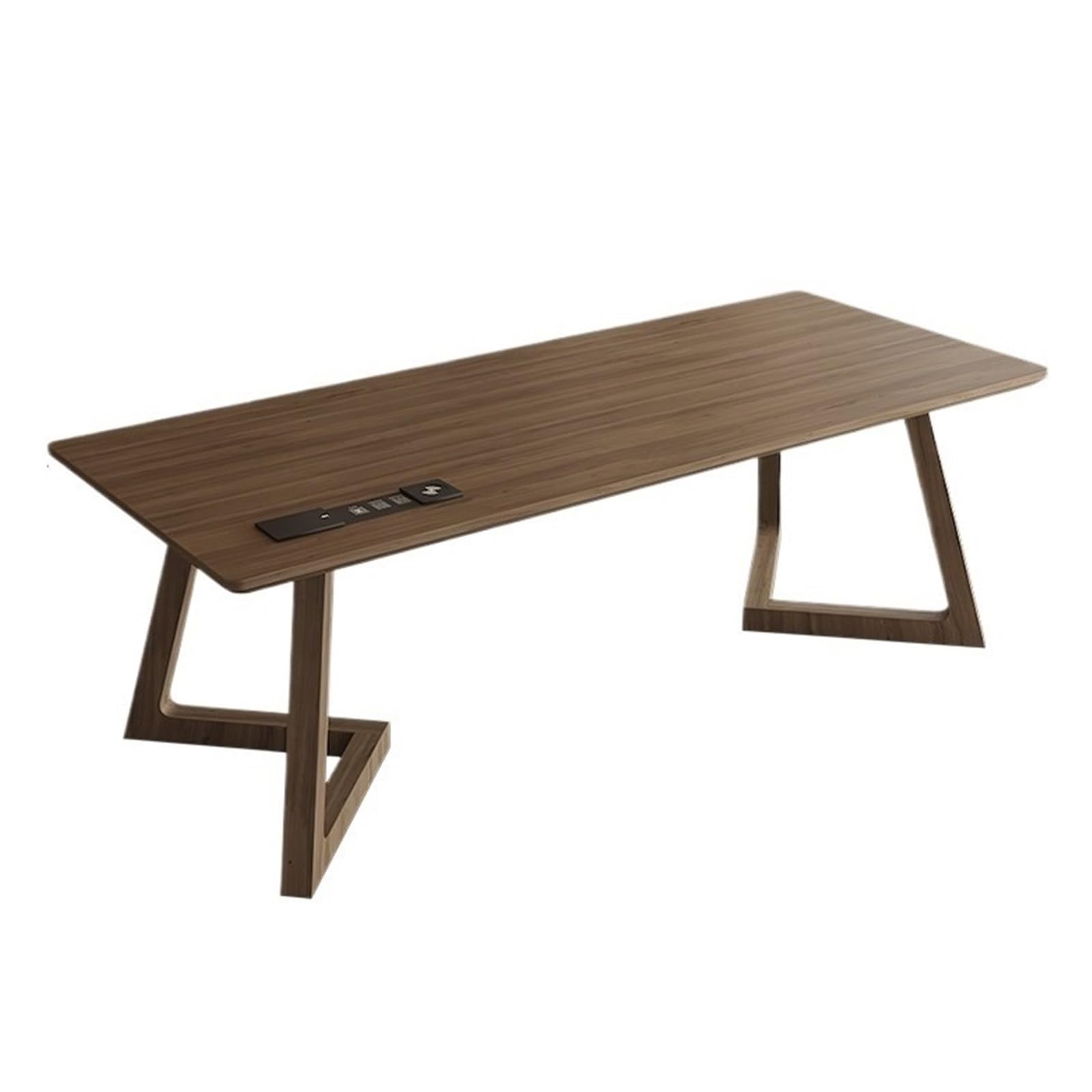 MYUYEE Standing Desk Minimalist Solid Wood Desk Modern Rectangle Writing Pc Workstation With Charging Outlets For Home,Study, Writing (Xxlarge)
